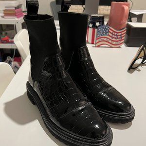 Bridget Black Chelsea Combat Boot